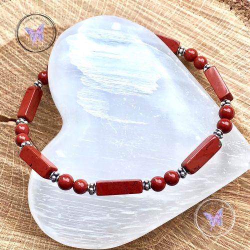 Red Jasper Brick Bracelet